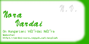 nora vardai business card